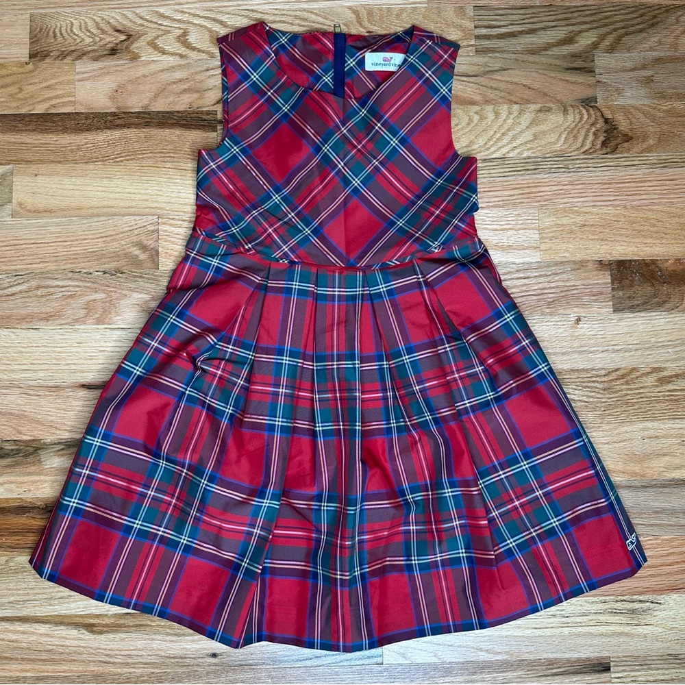 EUC VINEYARD VINES size 6 Girls Red Tartan Holiday Dress